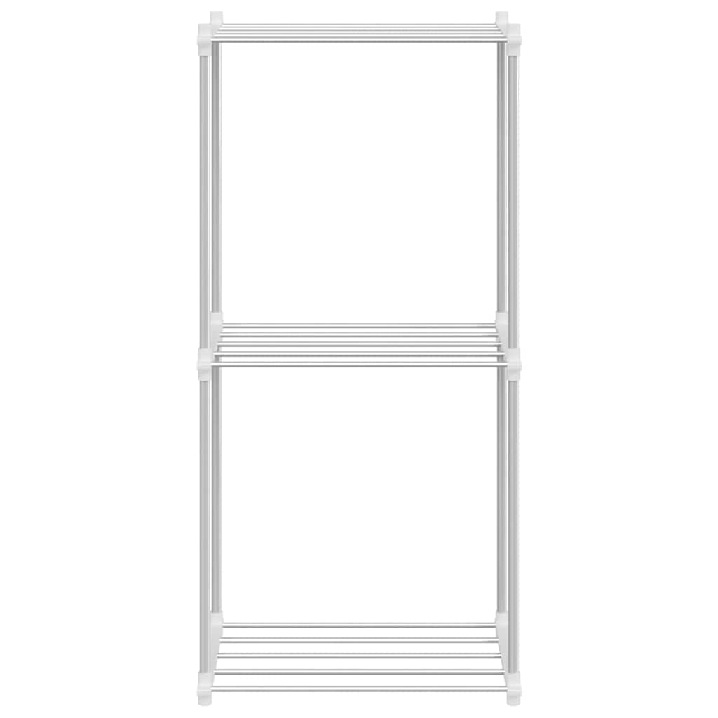 Opbevaringshylde med hylde hvid 43 x 27 x 90 cm Aluminium