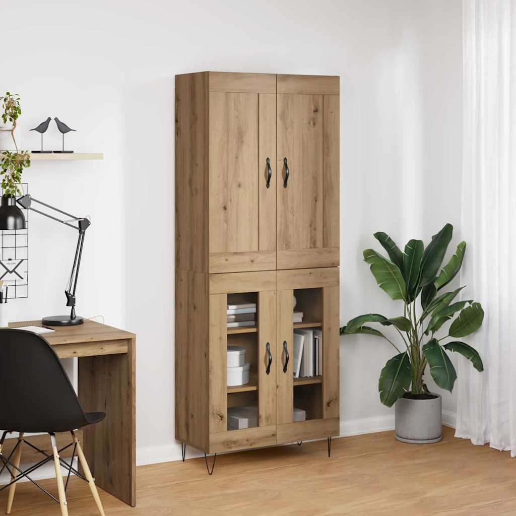 Highboard Artisan Egetræ 69,5 x 34 x 180 cm Konstrueret træ