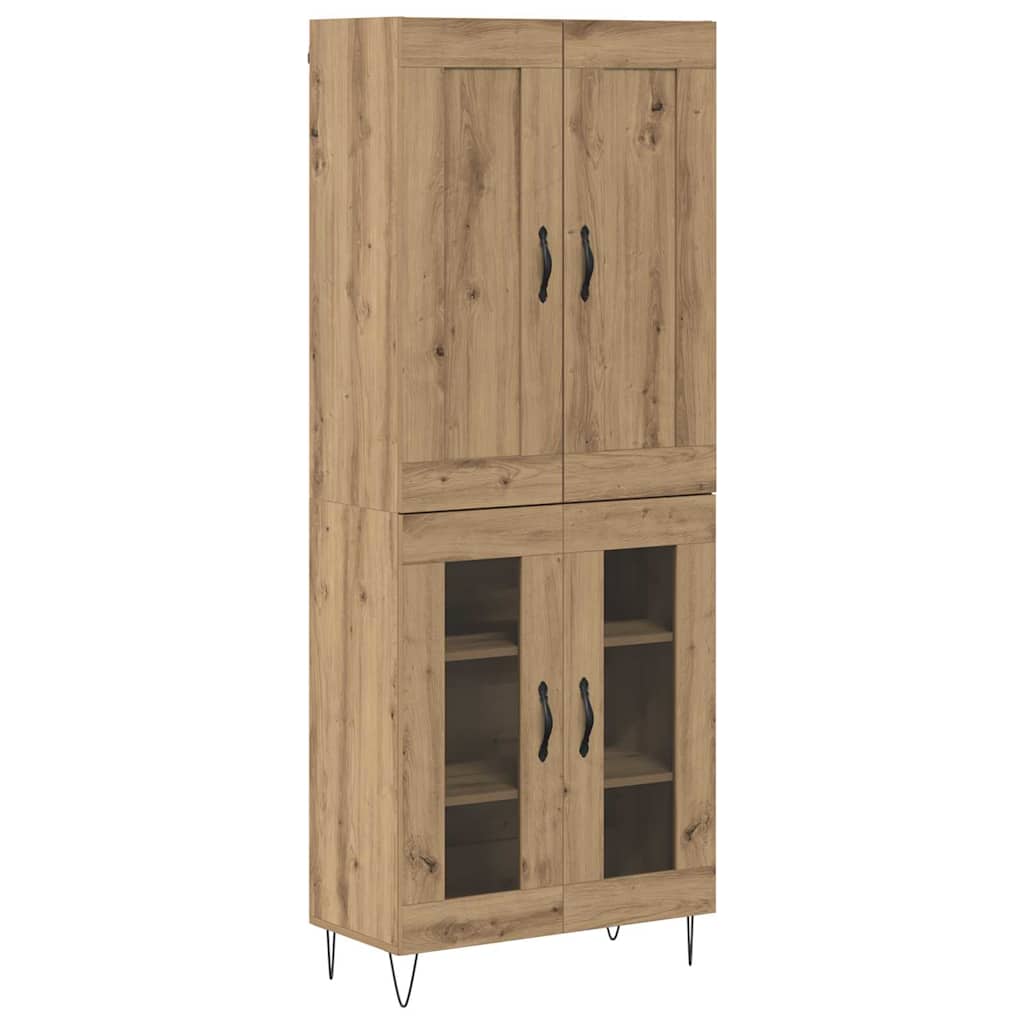 Highboard Artisan Egetræ 69,5 x 34 x 180 cm Konstrueret træ