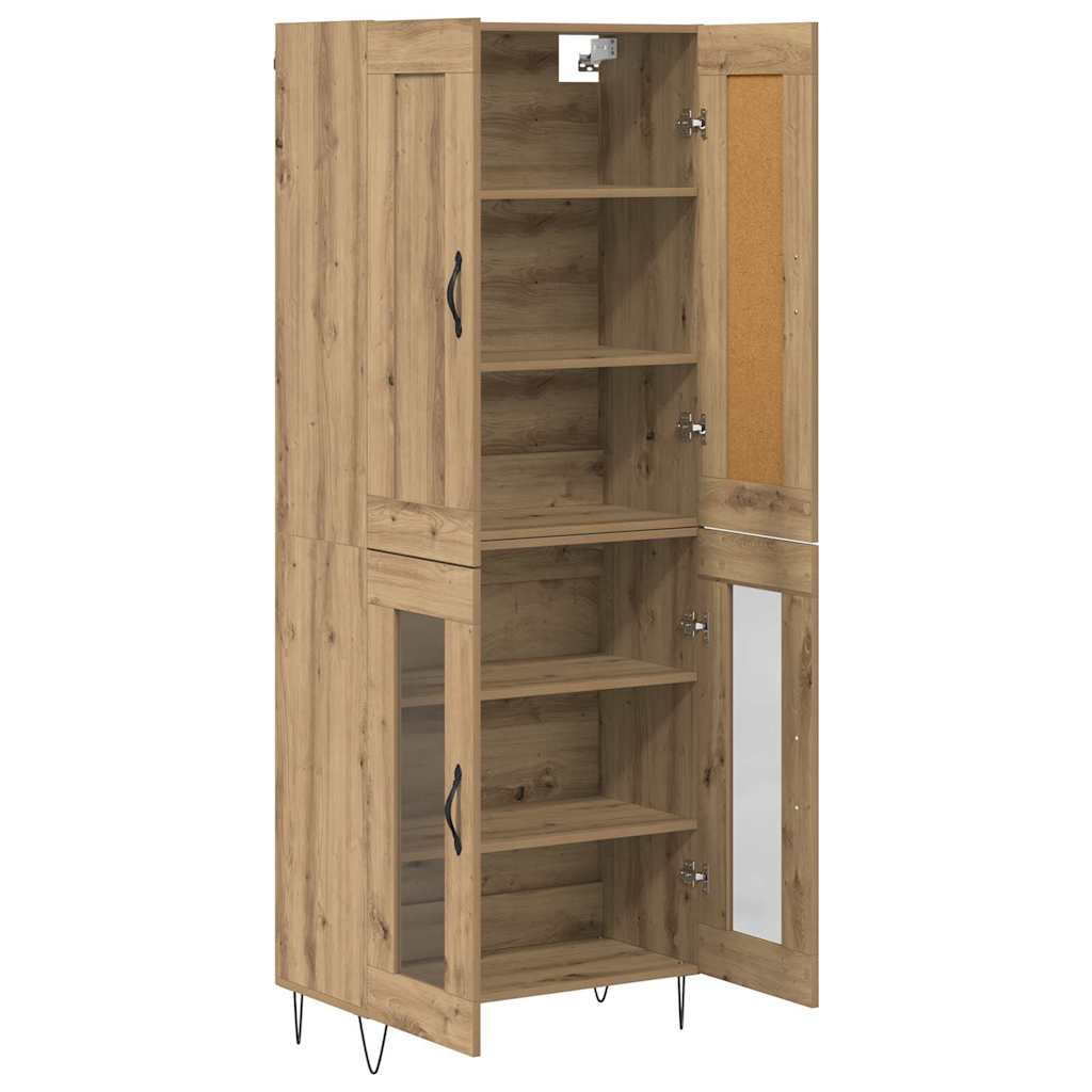 Highboard Artisan Egetræ 69,5 x 34 x 180 cm Konstrueret træ
