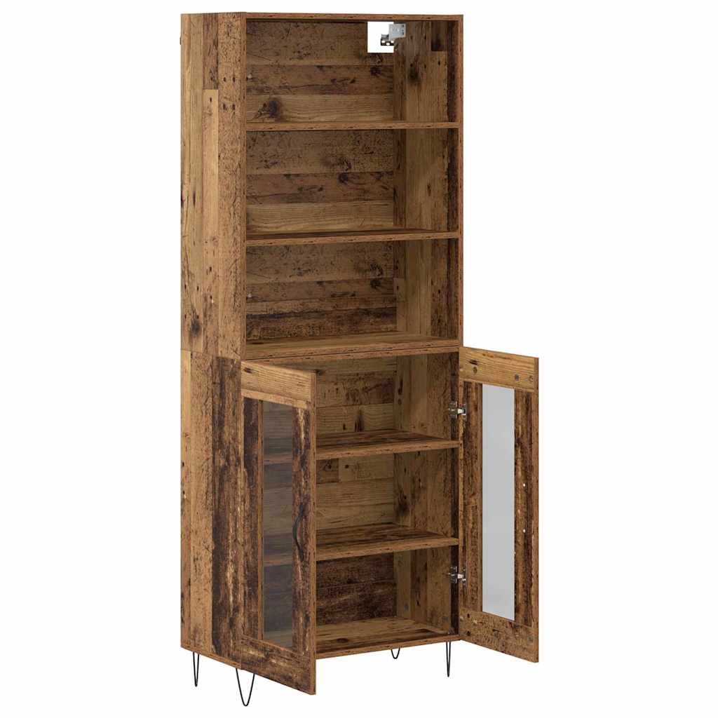 Highboard Gammelt træ 69,5 x 34 x 180 cm Konstrueret træ