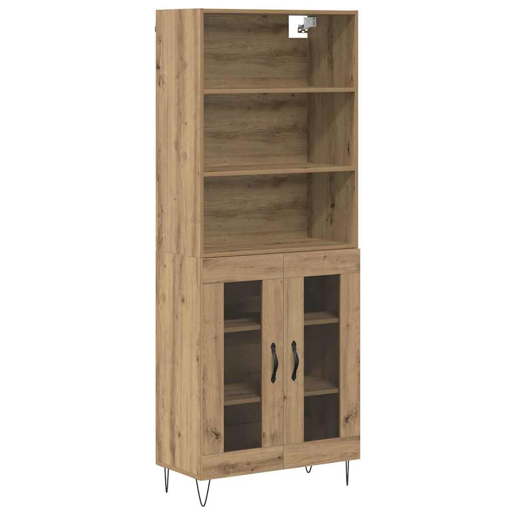 Highboard Artisan Egetræ 69,5 x 34 x 180 cm Konstrueret træ