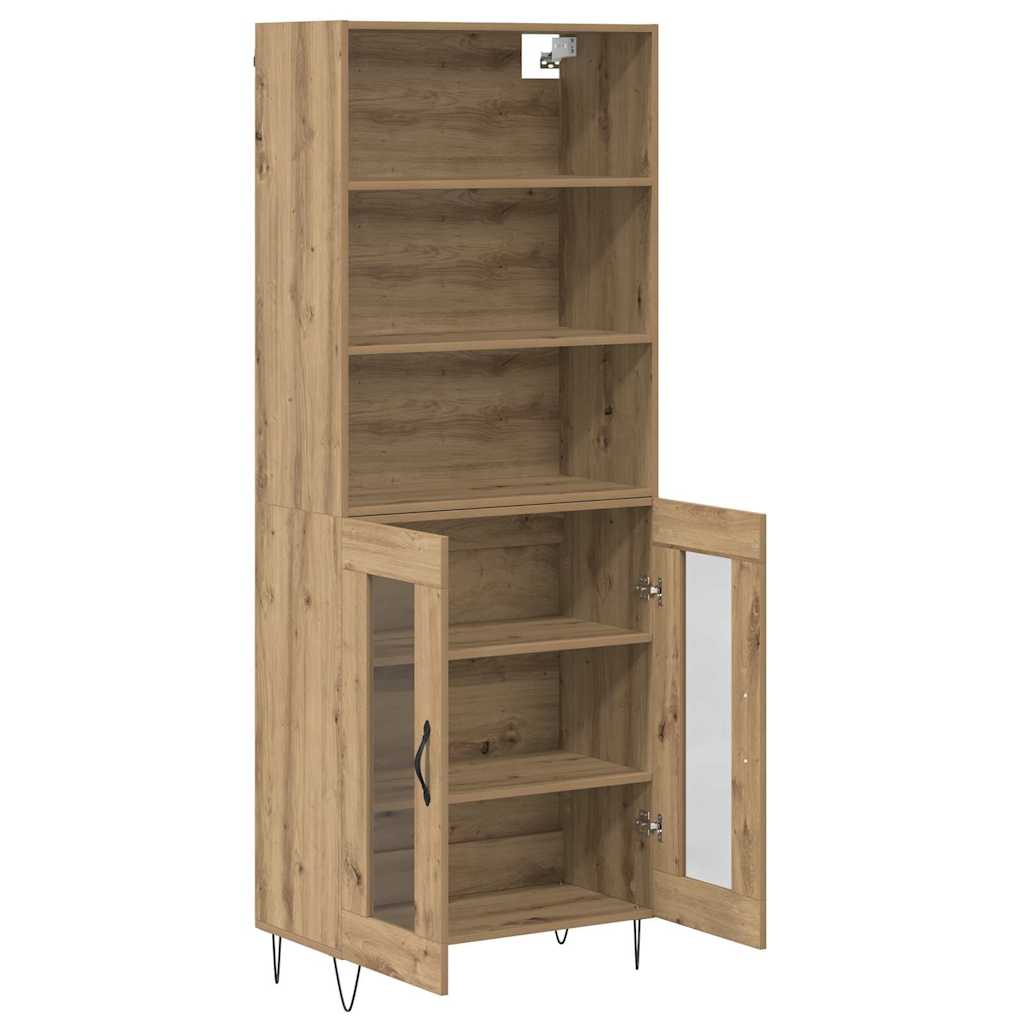 Highboard Artisan Egetræ 69,5 x 34 x 180 cm Konstrueret træ