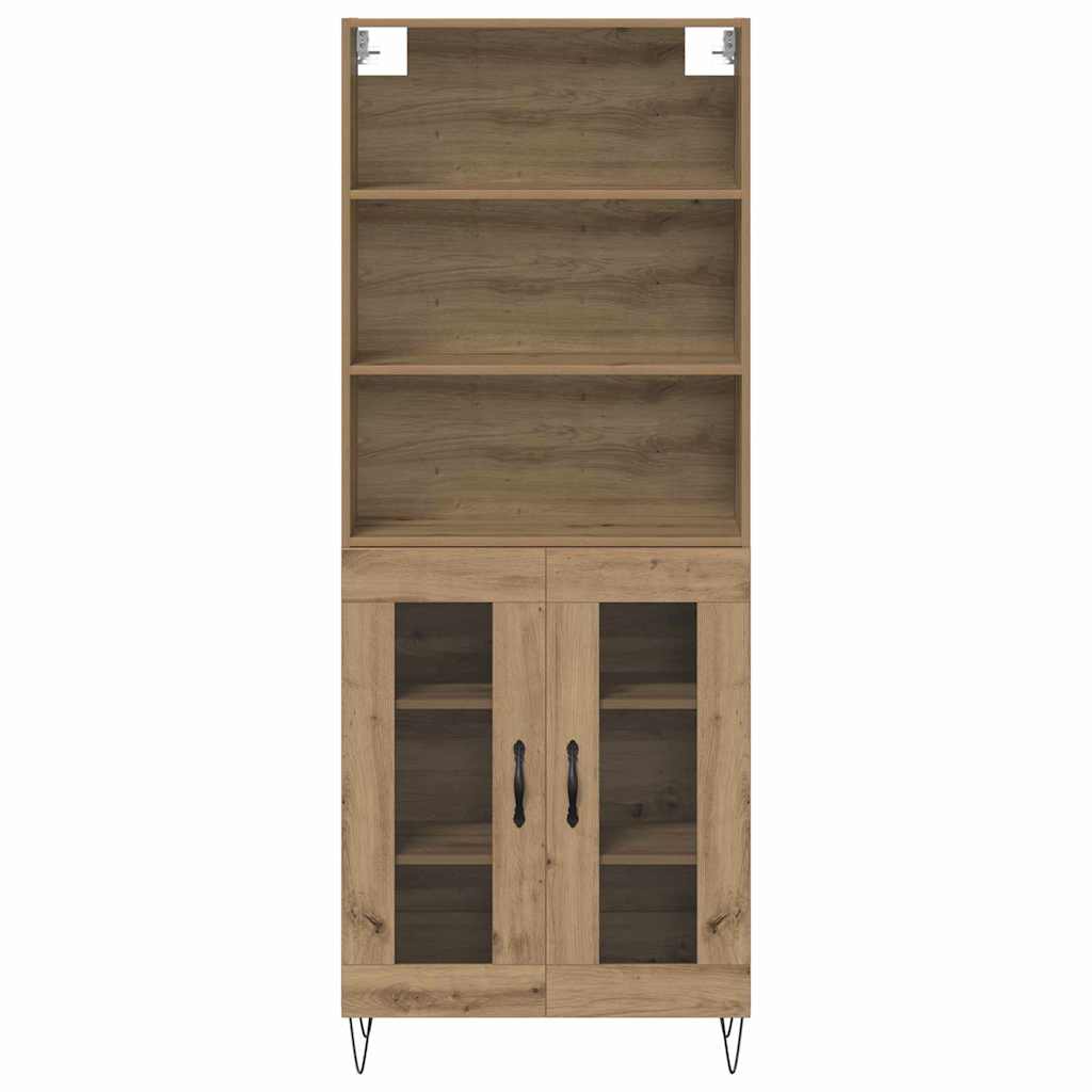 Highboard Artisan Egetræ 69,5 x 34 x 180 cm Konstrueret træ