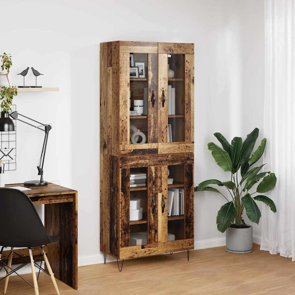 Highboard Gammelt træ 69,5 x 34 x 180 cm Konstrueret træ