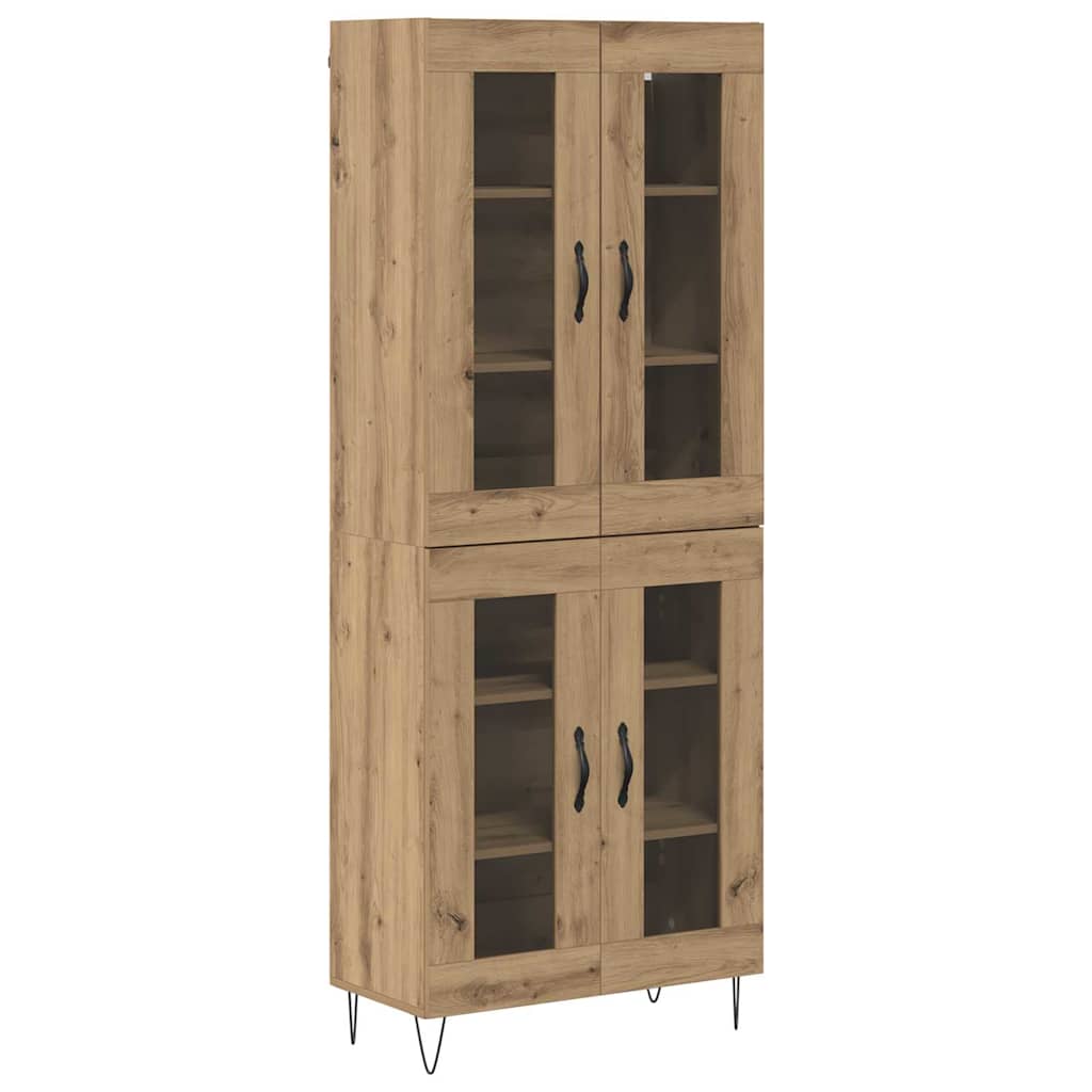 Highboard Artisan Egetræ 69,5 x 34 x 180 cm Konstrueret træ