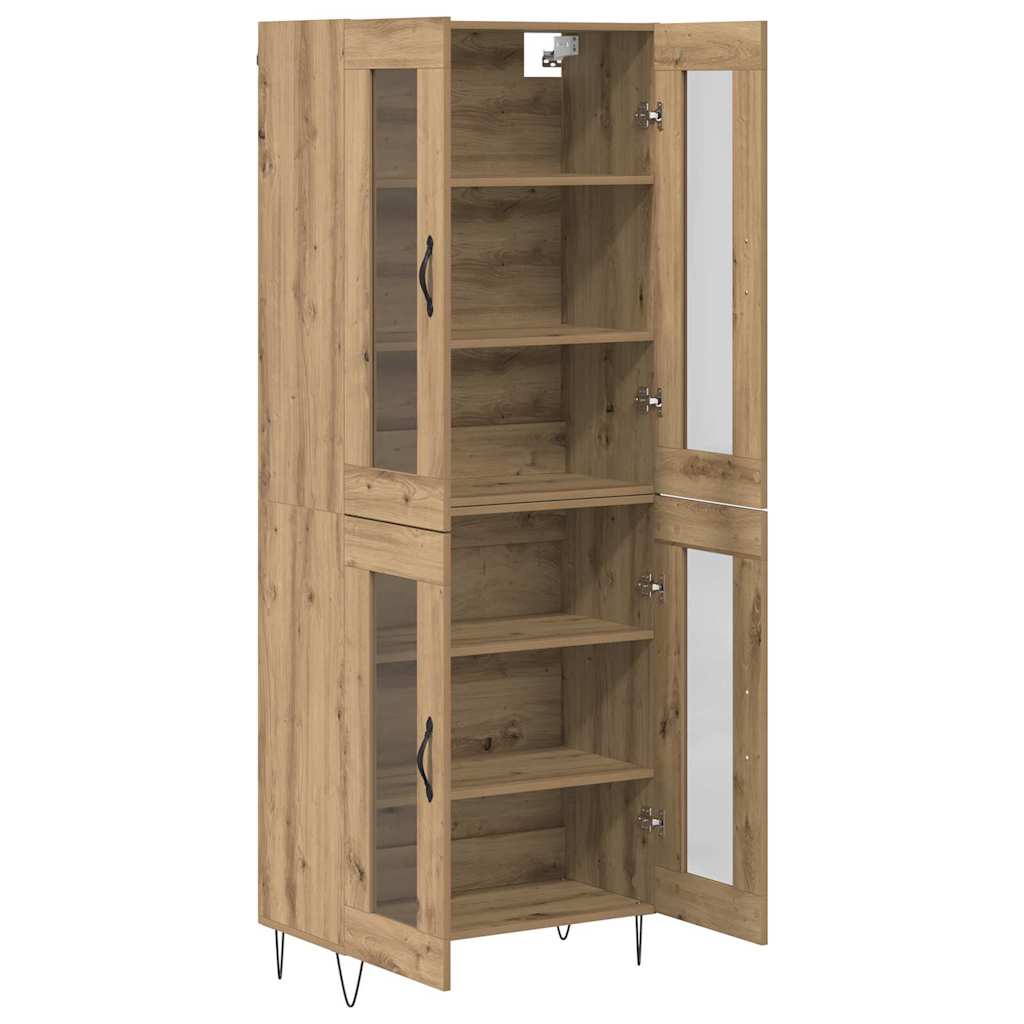 Highboard Artisan Egetræ 69,5 x 34 x 180 cm Konstrueret træ