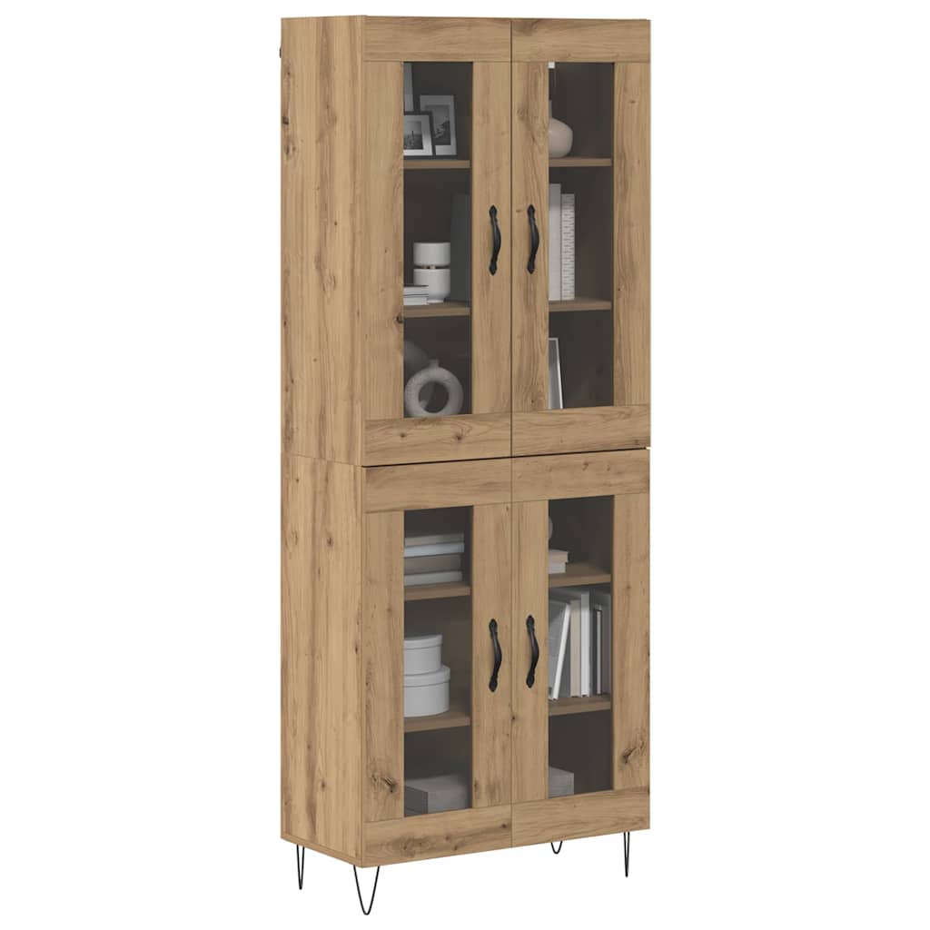 Highboard Artisan Egetræ 69,5 x 34 x 180 cm Konstrueret træ