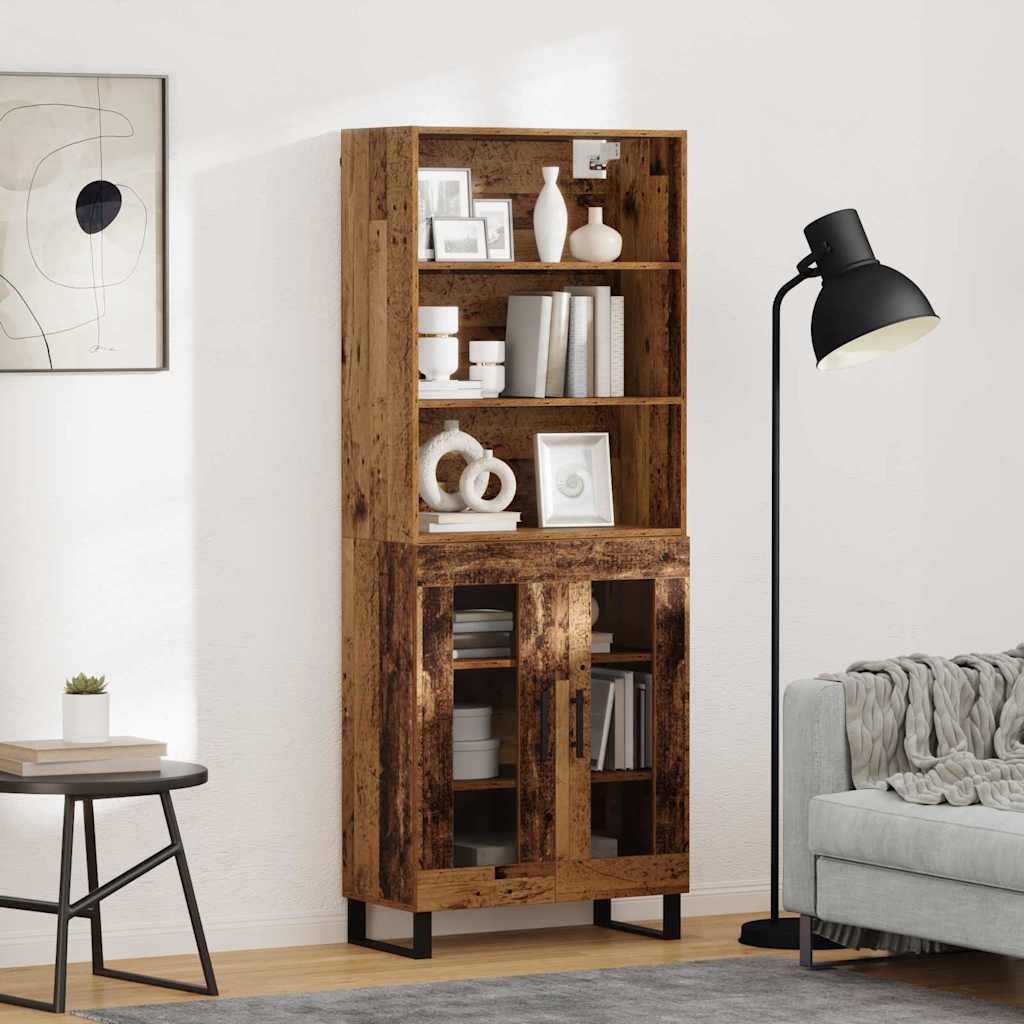 Highboard Gammelt træ 69,5 x 34 x 180 cm Konstrueret træ