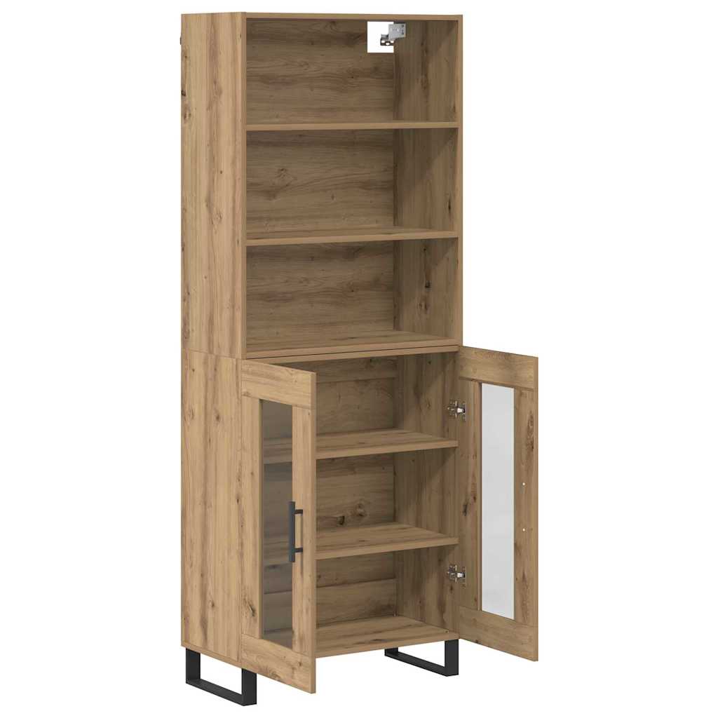 Highboard Artisan Egetræ 69,5 x 34 x 180 cm Konstrueret træ