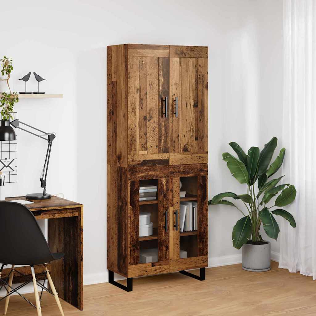 Highboard Gammelt træ 69,5 x 34 x 180 cm Konstrueret træ