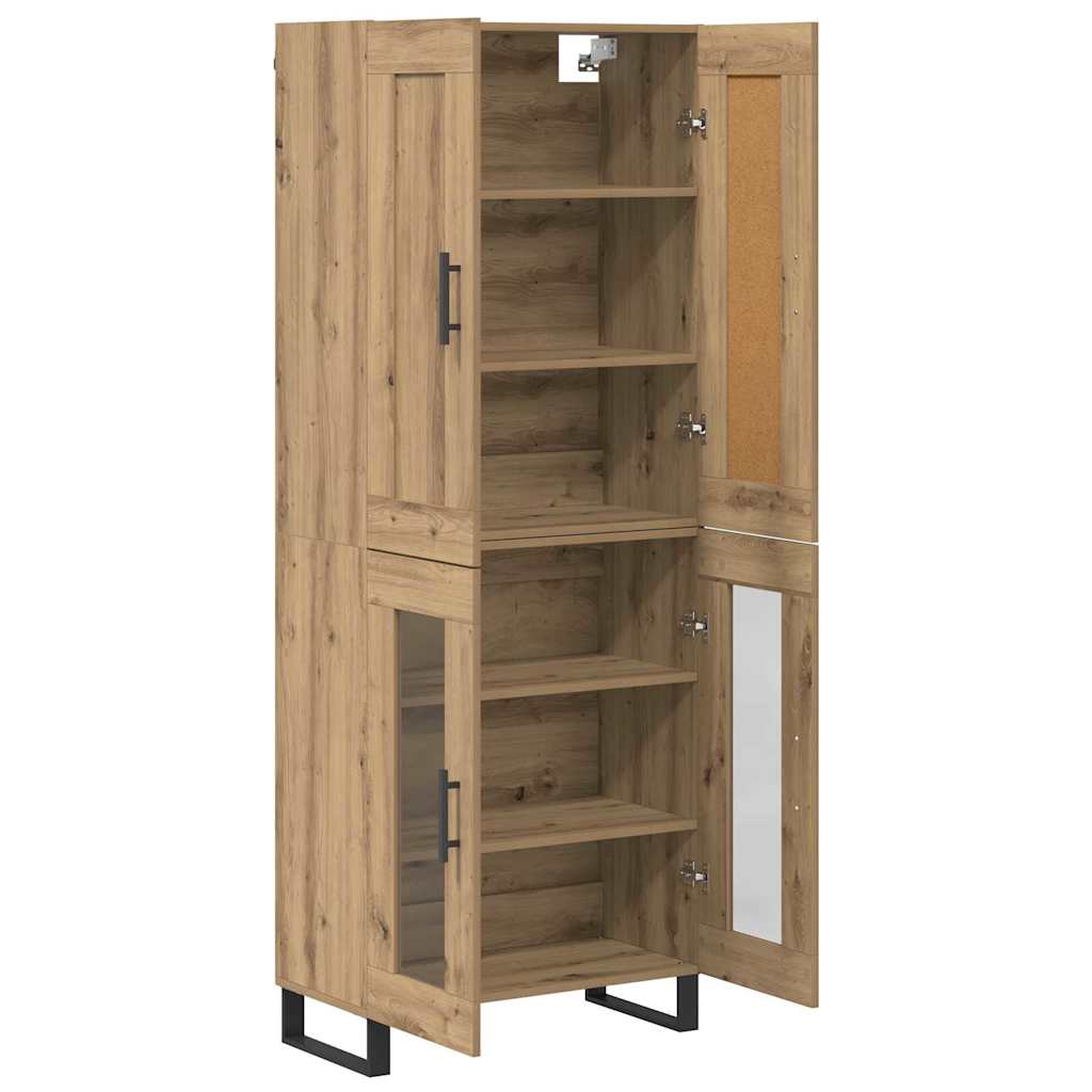 Highboard Artisan Egetræ 69,5 x 34 x 180 cm Konstrueret træ