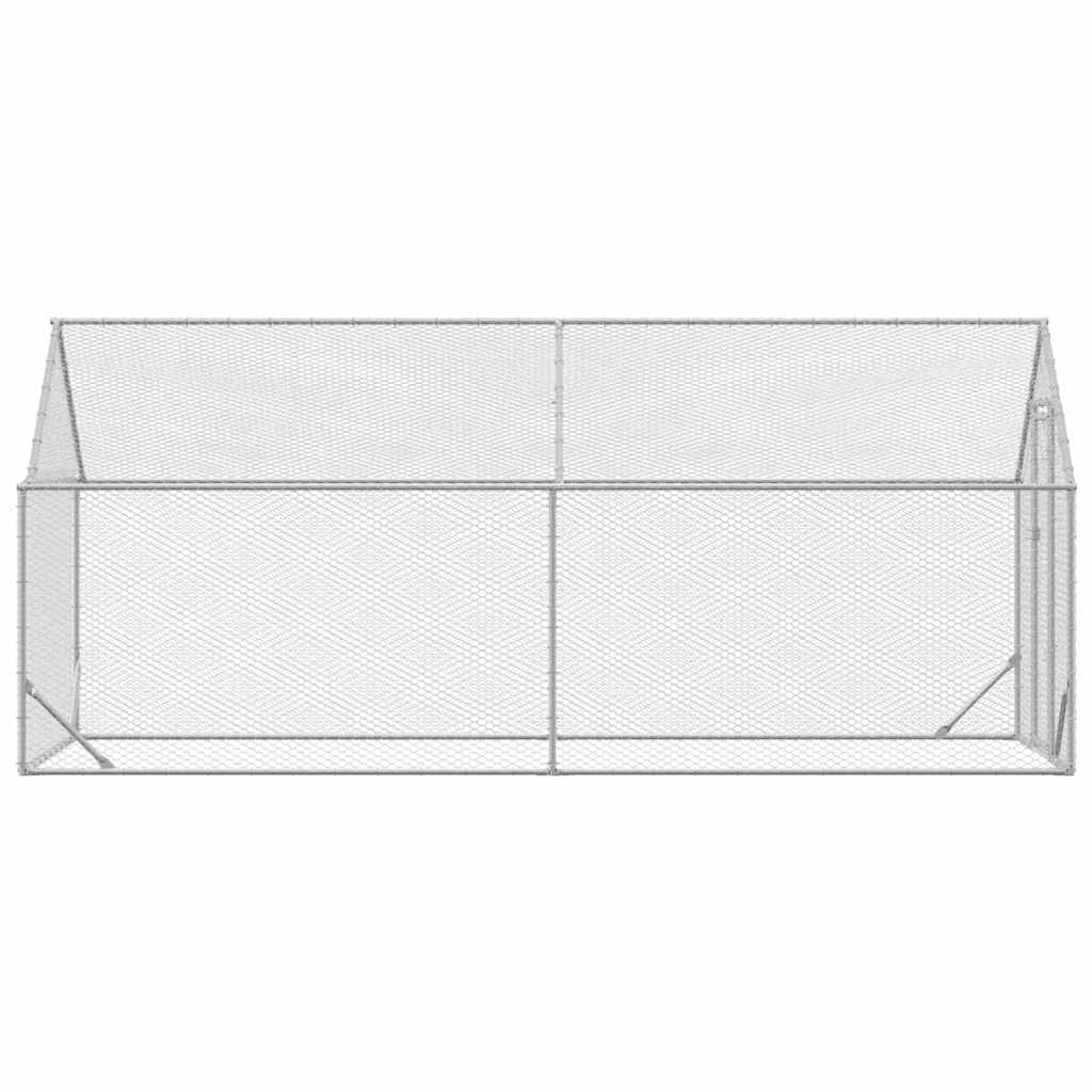 Hønsebur Sølv 400x170x177cm Galvaniseret stål