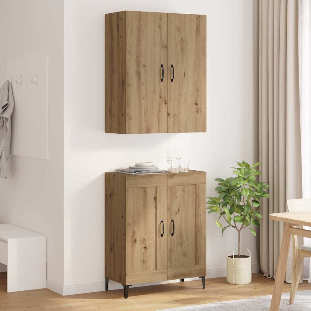 Highboard Artisan Egetræ 69,5 x 34 x 180 cm Konstrueret træ