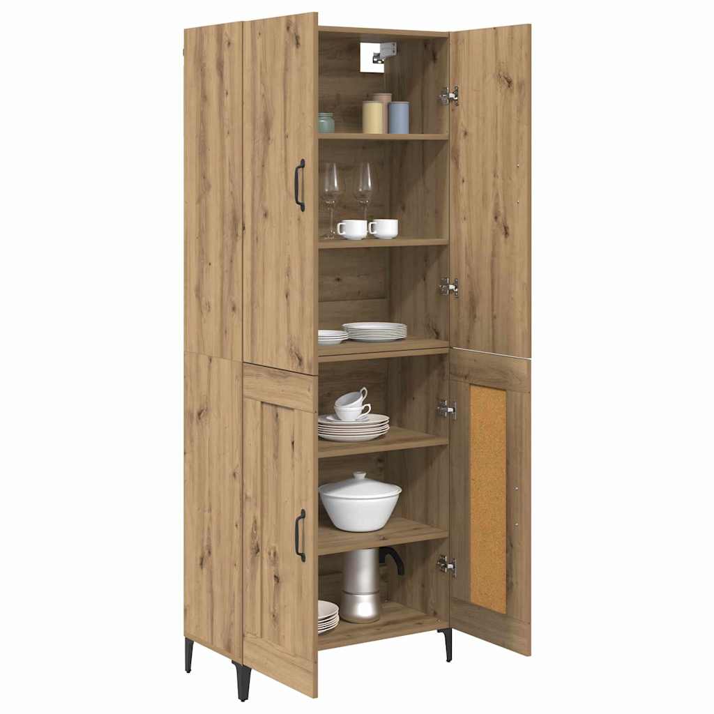 Highboard Artisan Egetræ 69,5 x 34 x 180 cm Konstrueret træ