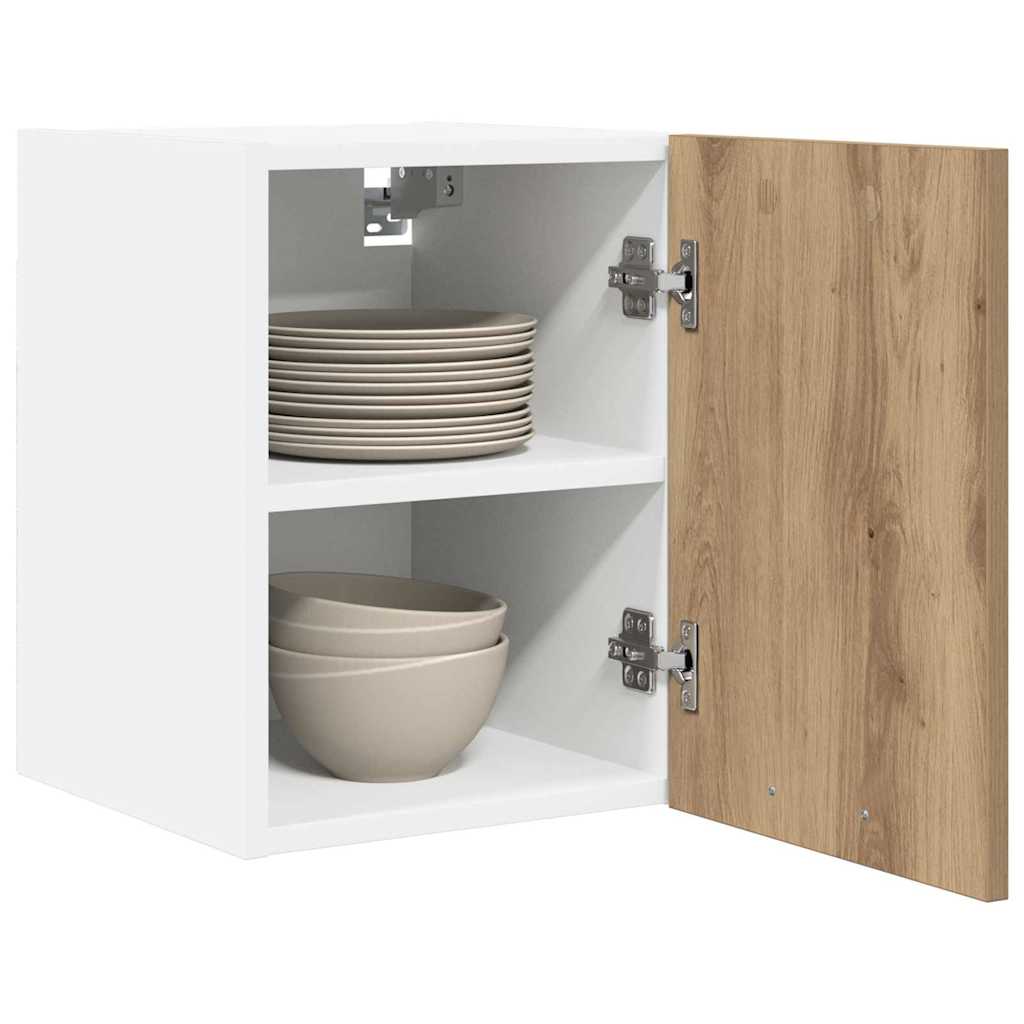 Hængeskab med dør Riga Artisan eg og hvid 30 x 31 x 40 cm