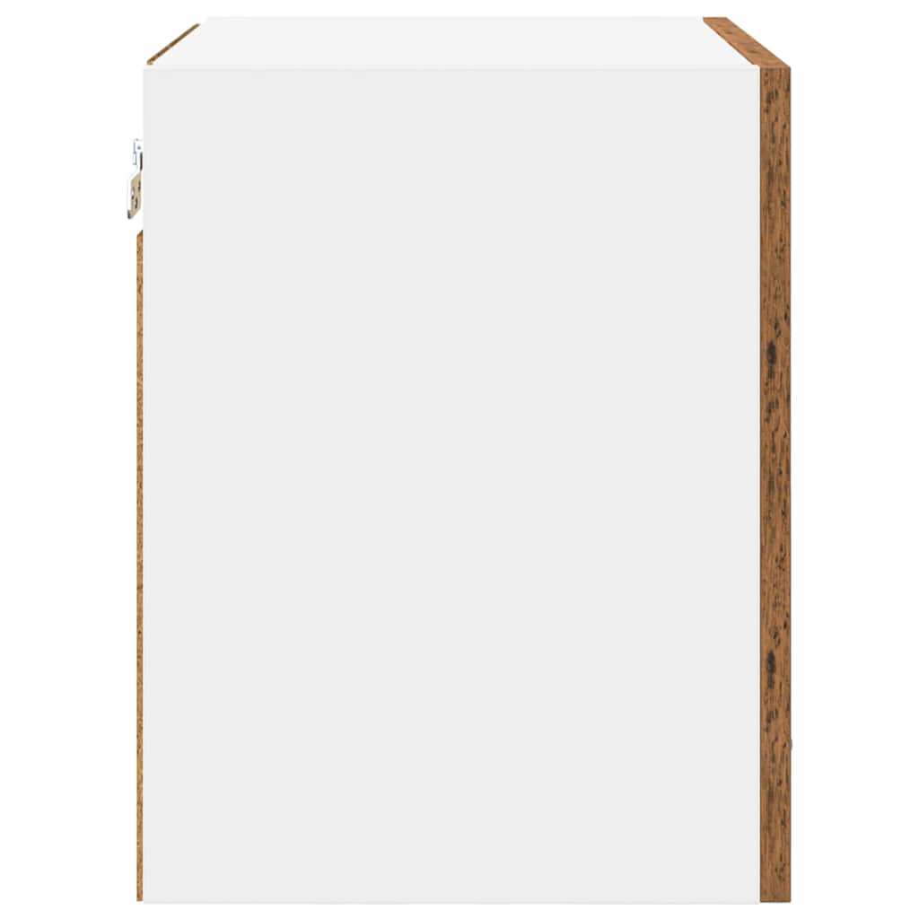 Hængeskab Riga 2 pcs Gammelt træ og Hvid 40 x 31 x 40 cm