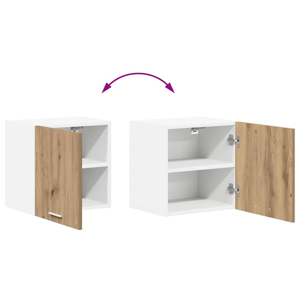 Hængeskab med dør Riga Artisan eg og hvid 40 x 31 x 40 cm