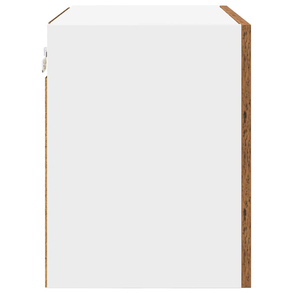 Hængeskab Riga 2 pcs Gammelt træ og Hvid 50 x 31 x 40 cm