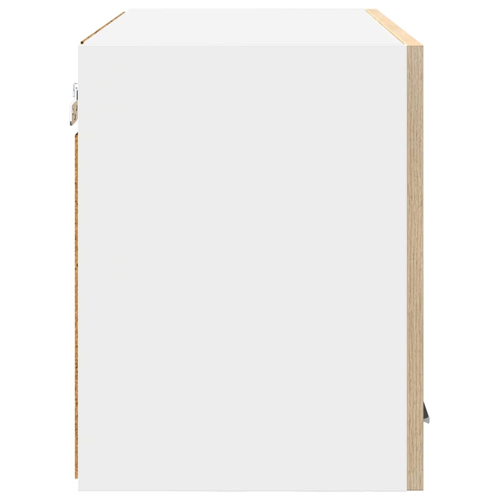 Hængeskab med opbevaring Riga Sonoma Eg og Hvid 60 x 31 x 40 cm