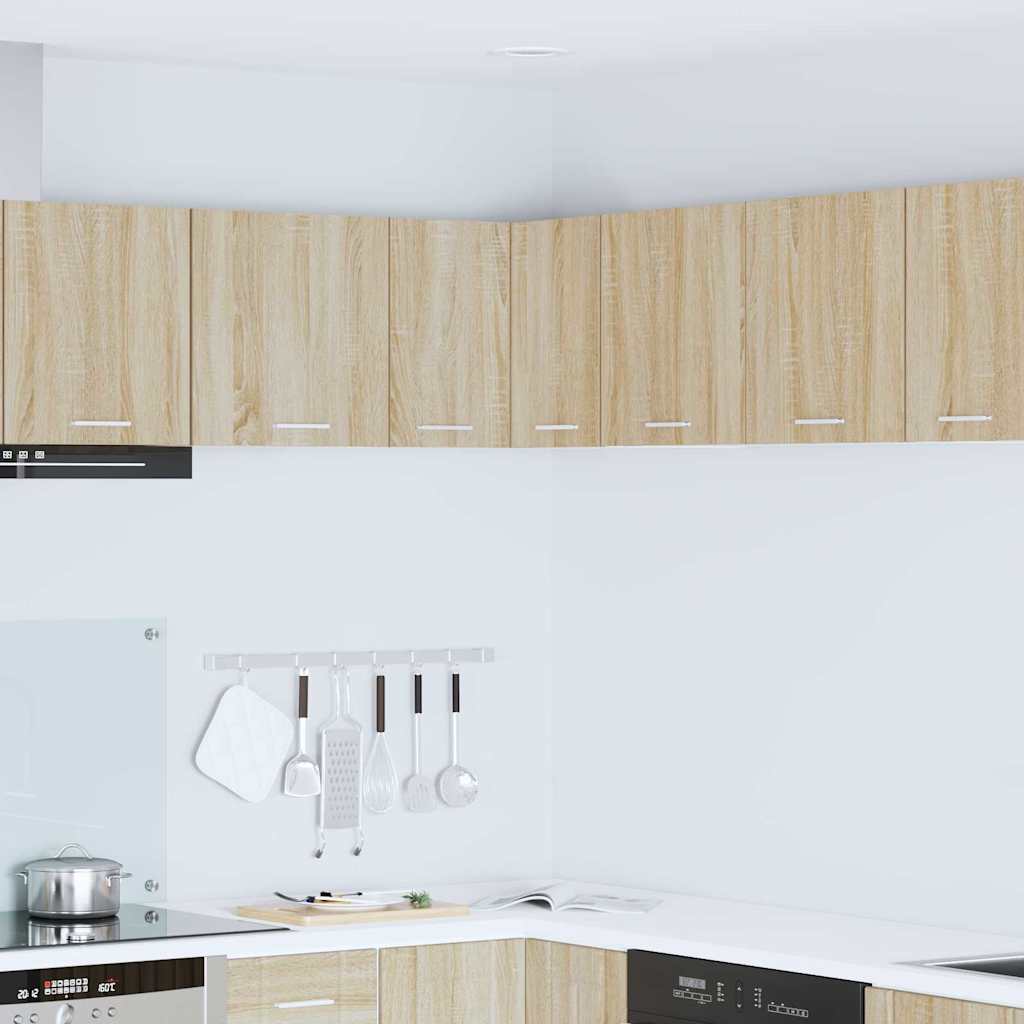 Hængeskab med opbevaring Riga Sonoma Eg og Hvid 57 x 57 x 40 cm