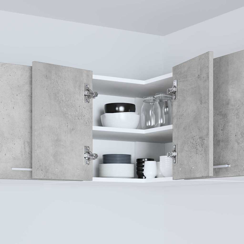 Hængeskab med opbevaring Riga Beton grå og hvid 57 x 57 x 40 cm