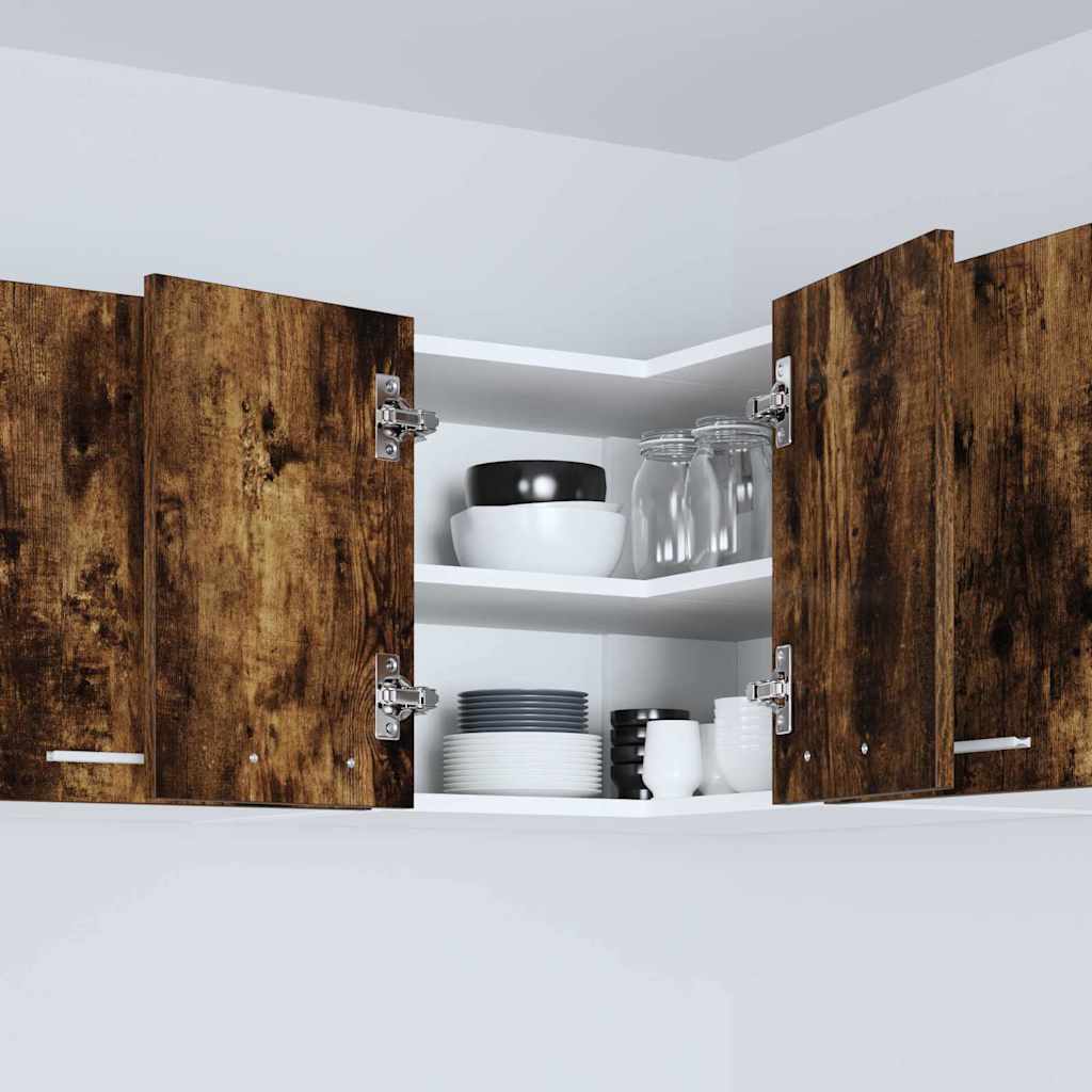 Hængeskab Riga Røget Eg og Hvid 57 x 57 x 40 cm Konstrueret træ