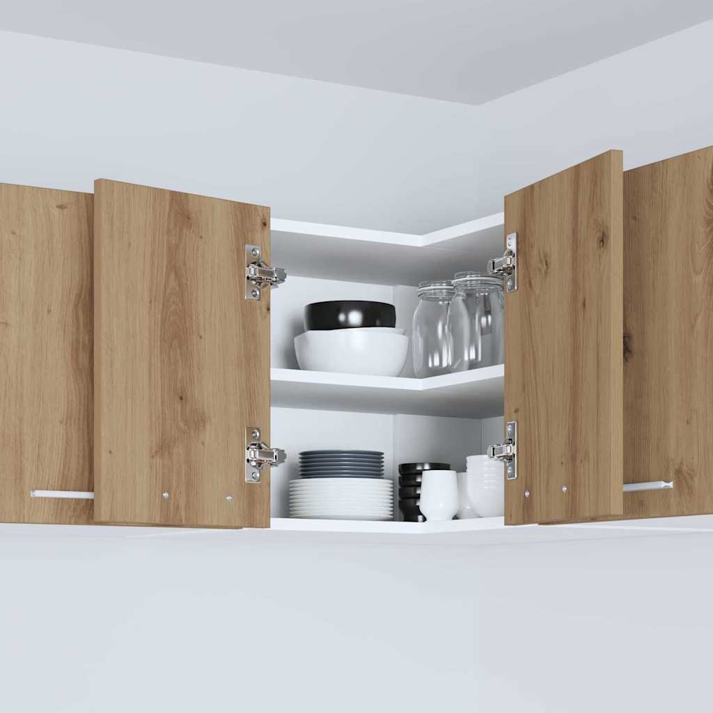 Hængeskab Riga Artisan eg og hvid 57 x 57 x 40 cm