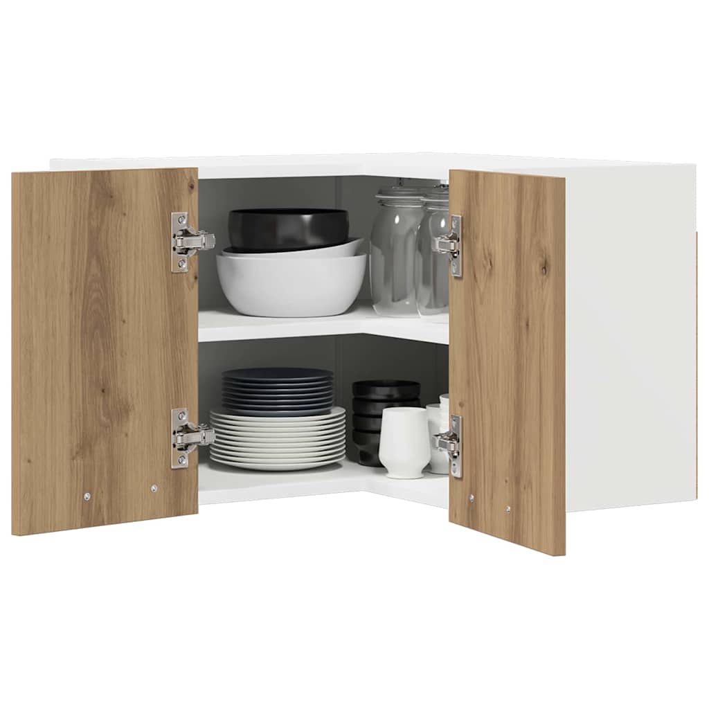 Hængeskab Riga Artisan eg og hvid 57 x 57 x 40 cm