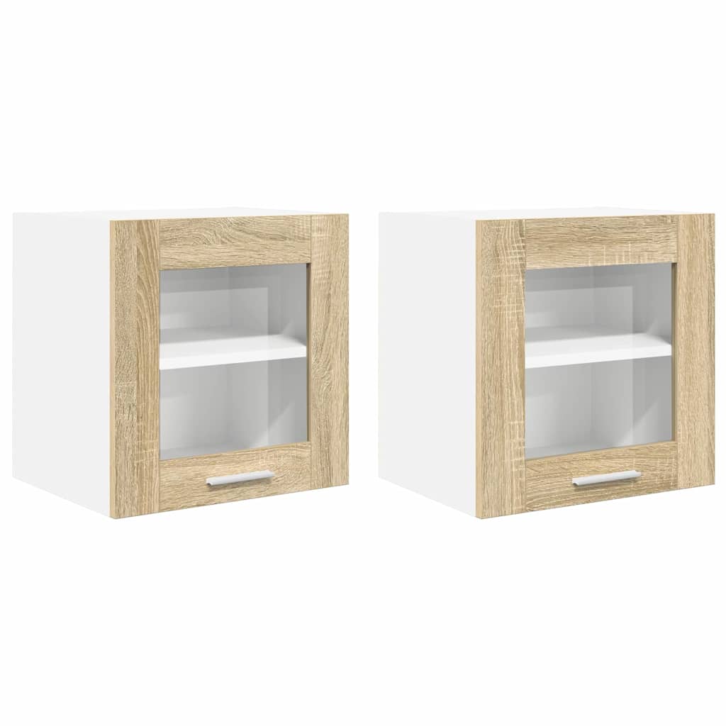 Hængeskab Riga 2 pcs Sonoma eg 40 x 31 x 40 cm Konstrueret træ