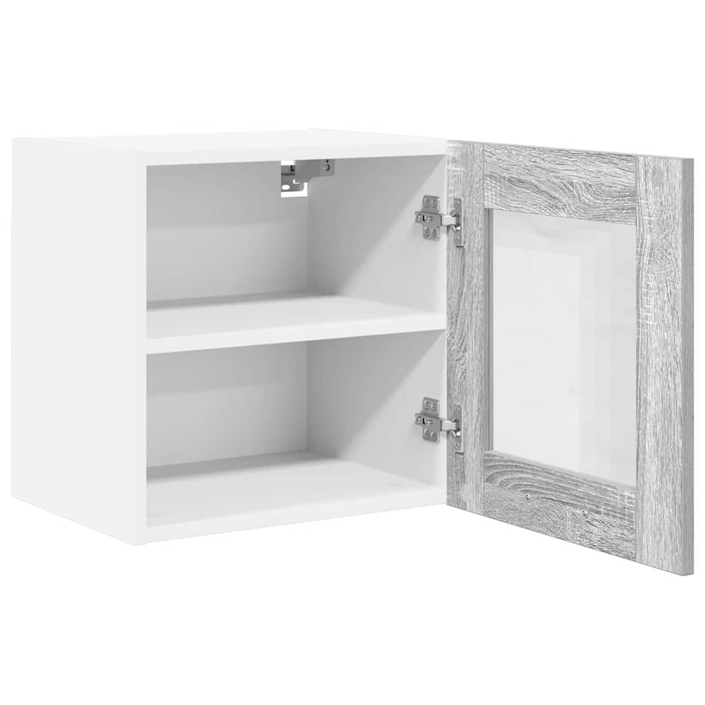 Hængeskab Riga 2 pcs Grå Sonoma 40 x 31 x 40 cm Konstrueret træ