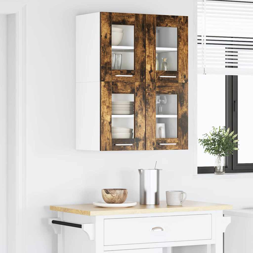 Hængeskab Riga 2 pcs Røget eg 60 x 31 x 40 cm Konstrueret træ