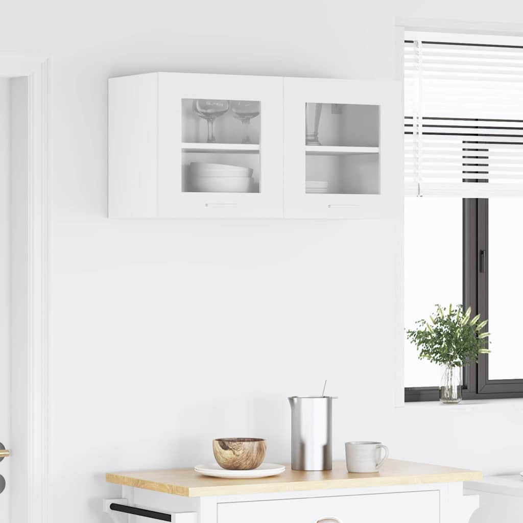 Hængeskab med dør Riga Hvid 80 x 31 x 40 cm Konstrueret træ