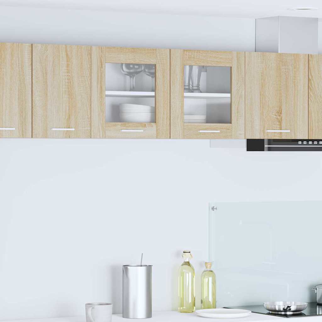 Hængeskab med opbevaring Riga Sonoma Eg og Hvid 80 x 31 x 40 cm