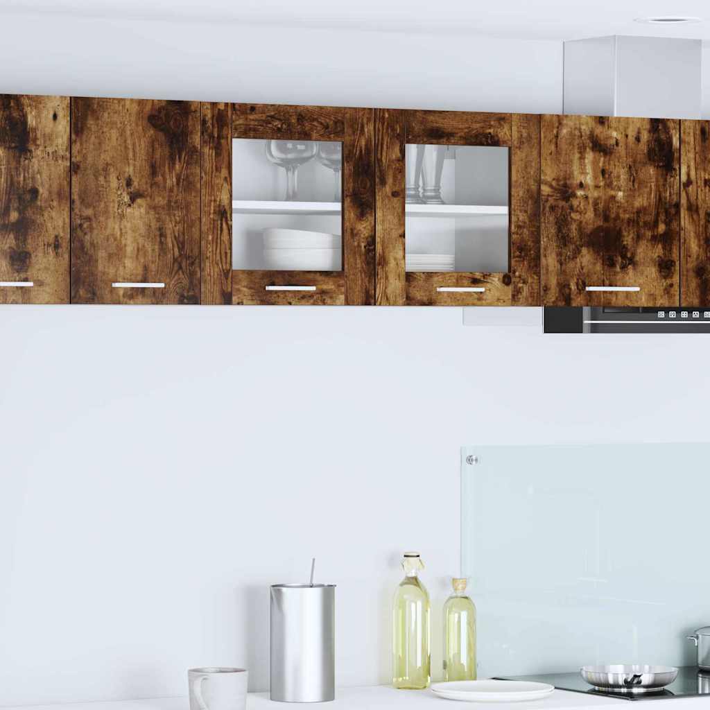 Hængeskab Riga Røget Eg og Hvid 80 x 31 x 40 cm Konstrueret træ