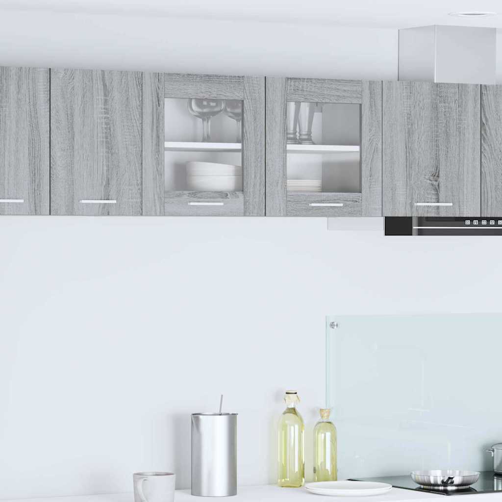 Hængeskab med dør Riga Grå Sonoma og Hvid 80 x 31 x 40 cm