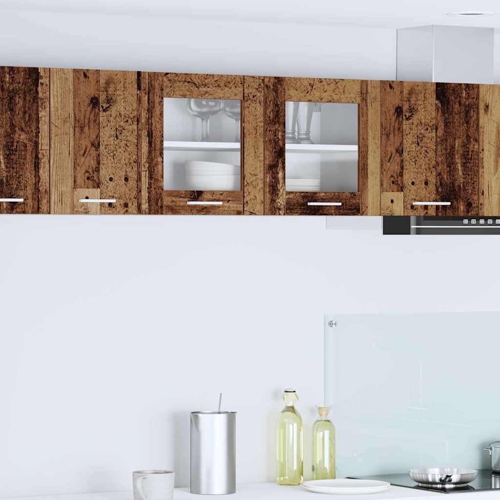 Hængeskab med dør Riga Gammelt træ og Hvid 80 x 31 x 40 cm