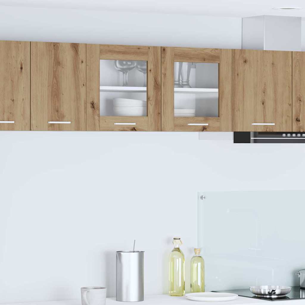 Hængeskab med dør Riga Artisan eg og hvid 80 x 31 x 40 cm