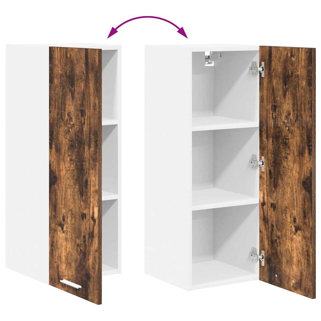 Hængeskab Riga Røget Eg og Hvid 30 x 31 x 80 cm Konstrueret træ