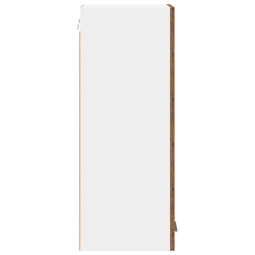 Hængeskab Riga 2 pcs Gammelt træ og Hvid 30 x 31 x 80 cm