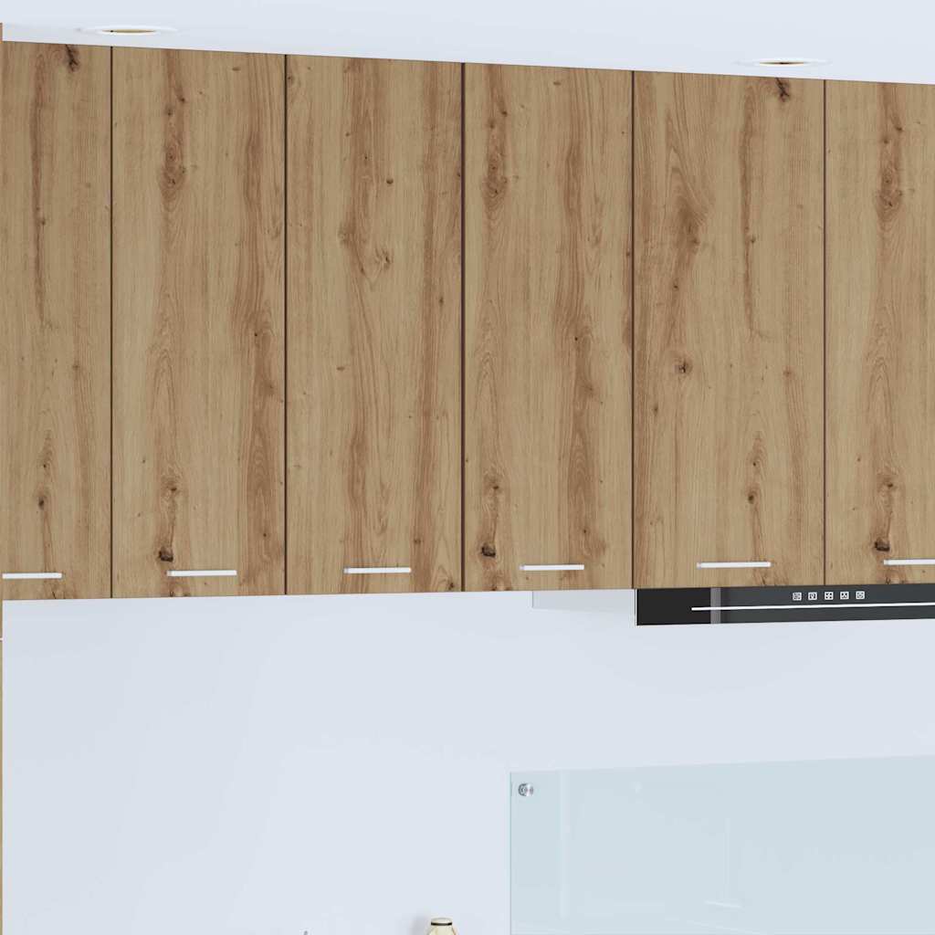 Hængeskab med dør Riga Artisan eg og hvid 30 x 31 x 80 cm