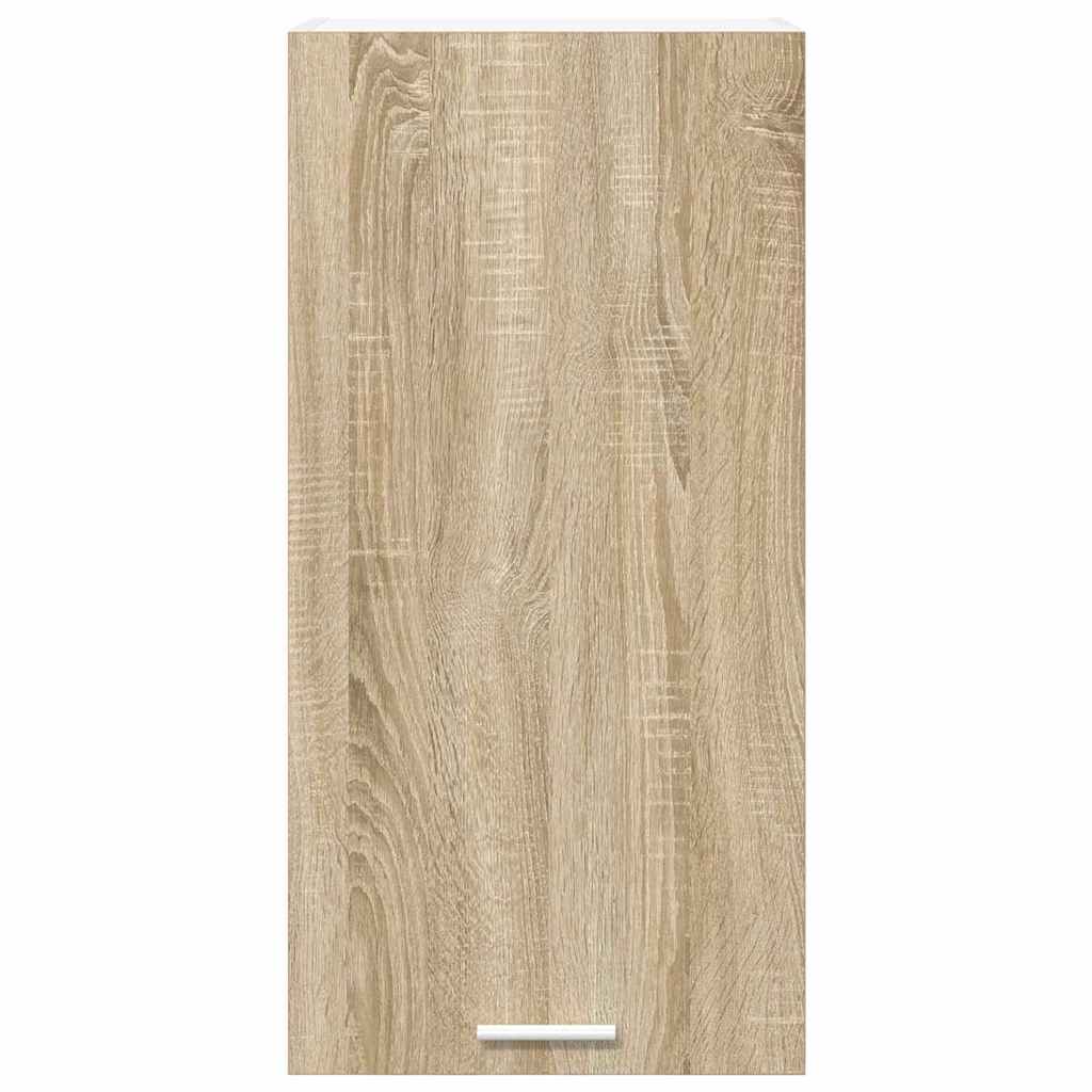 Hængeskab med opbevaring Riga Sonoma Eg og Hvid 40 x 31 x 80 cm