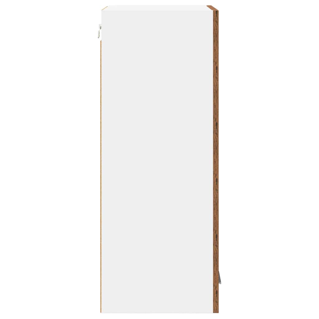 Hængeskab med dør Riga Gammelt træ og Hvid 40 x 31 x 80 cm