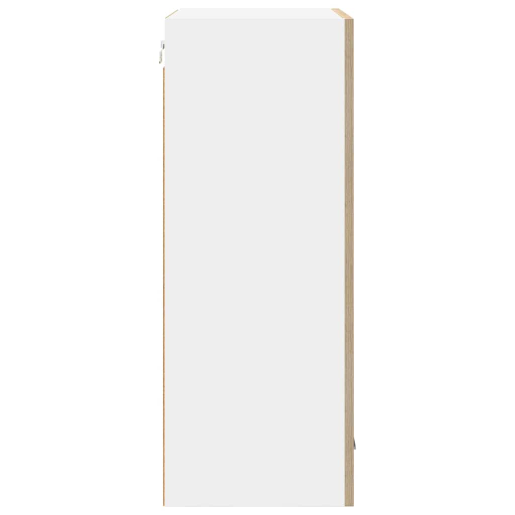 Hængeskab med opbevaring Riga Sonoma Eg og Hvid 50 x 31 x 80 cm