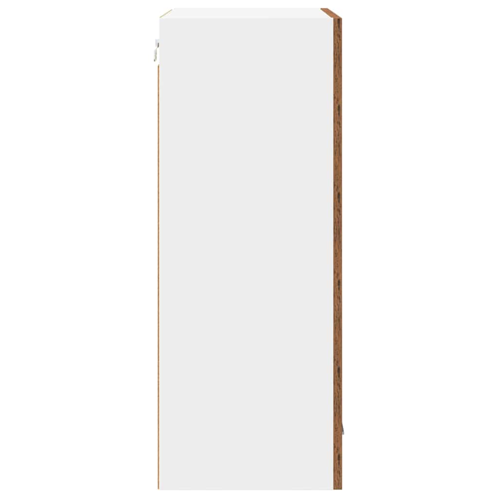 Hængeskab med dør Riga Gammelt træ og Hvid 50 x 31 x 80 cm