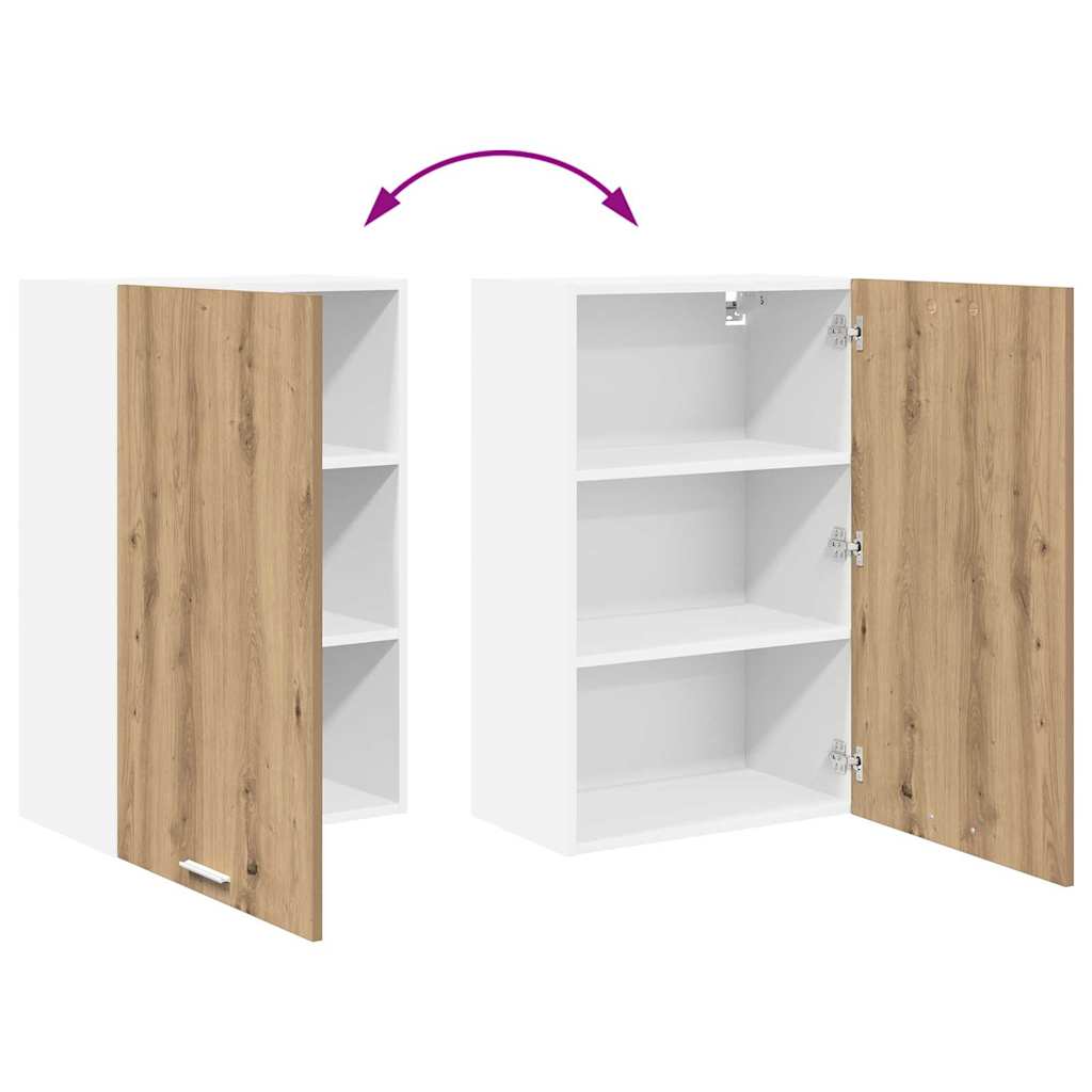 Hængeskab med dør Riga Artisan eg og hvid 50 x 31 x 80 cm