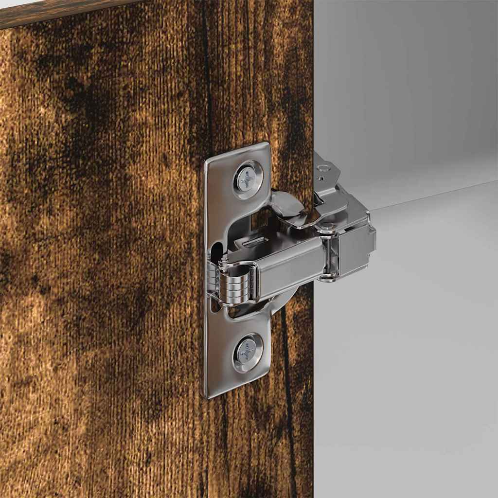 Hængeskab Riga Røget Eg og Hvid 57 x 57 x 80 cm Konstrueret træ