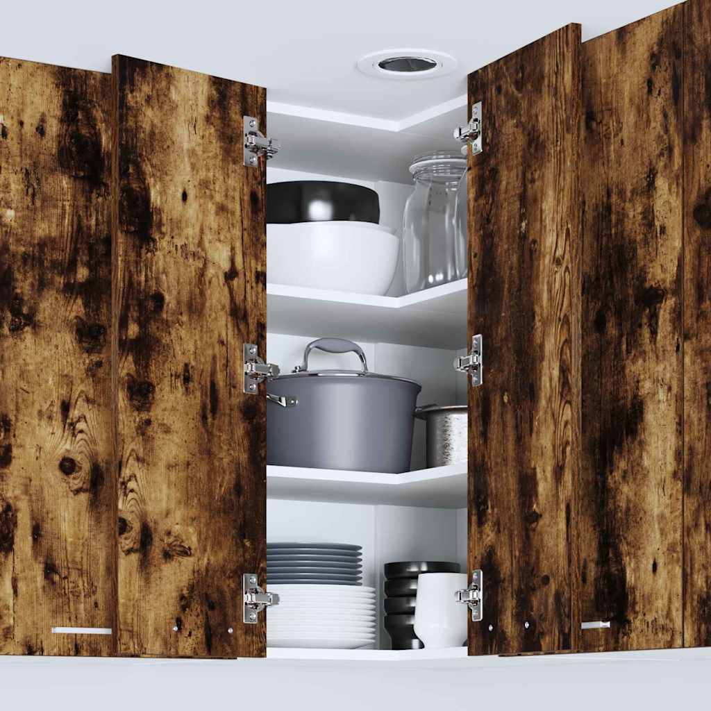 Hængeskab Riga Røget Eg og Hvid 57 x 57 x 80 cm Konstrueret træ