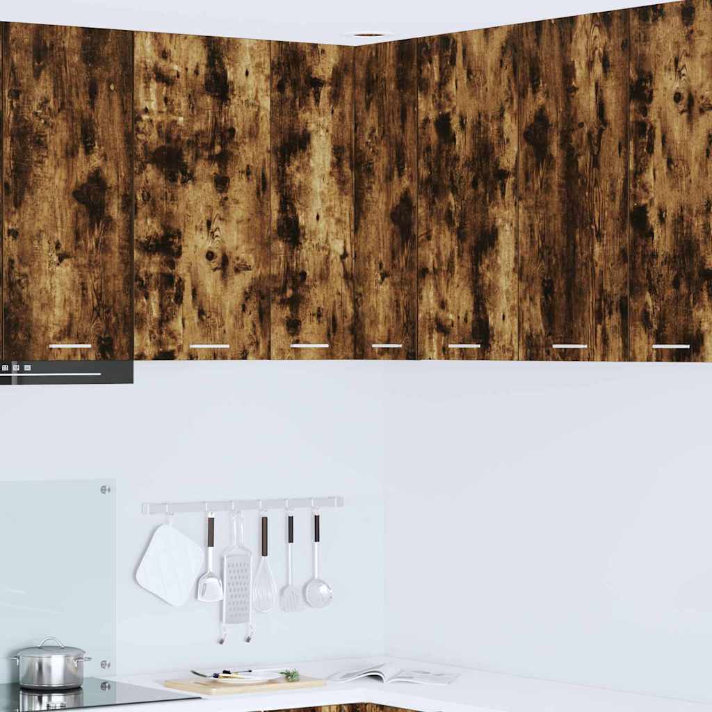 Hængeskab Riga Røget Eg og Hvid 57 x 57 x 80 cm Konstrueret træ