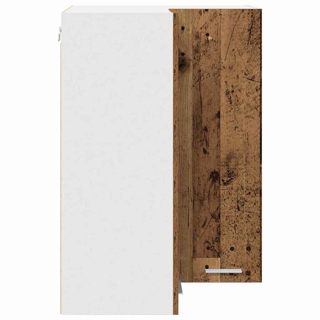 Hængeskab Riga Gammelt træ og Hvid 57 x 57 x 80 cm